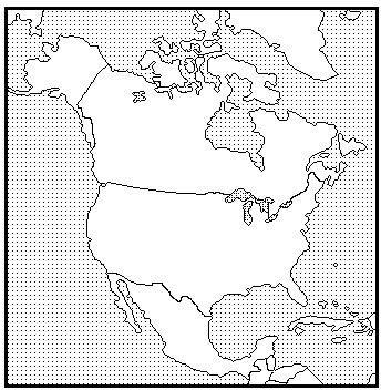 地图北美洲
