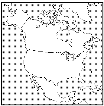 北米の地図